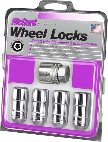 McGard 24205 Tuerca antirrobo para rueda con asiento cónico de cromo (tamaño de la rosca M14x2.0) Juego de 4