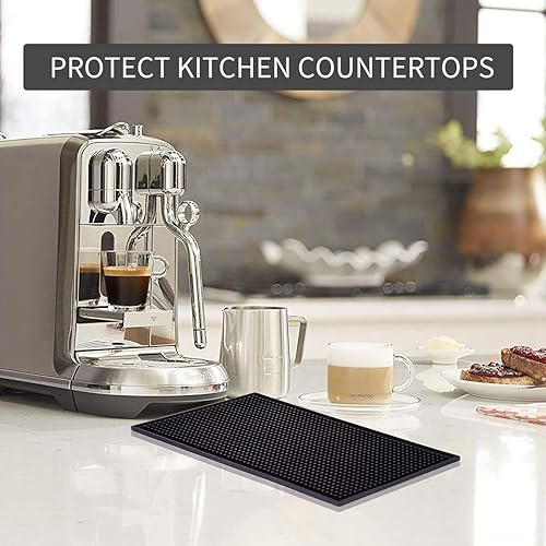 Miniatura 7 de Tapete de bar para cóctel y cafetería, 6 x 12 pulgadas, tapete de goma para servicio de barra de cóctel, barman, cafetería, bar o encimera, tapete