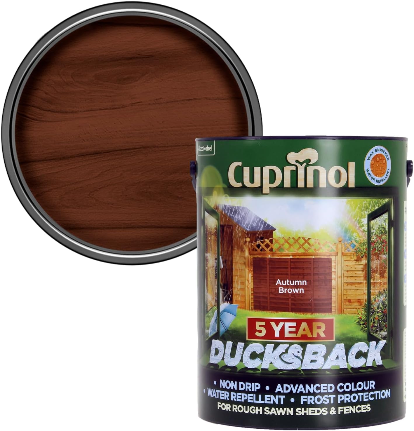 Cuprinol Ducksback 5L Autumn Brown (838969) Amazon.co.uk DIY & Tools