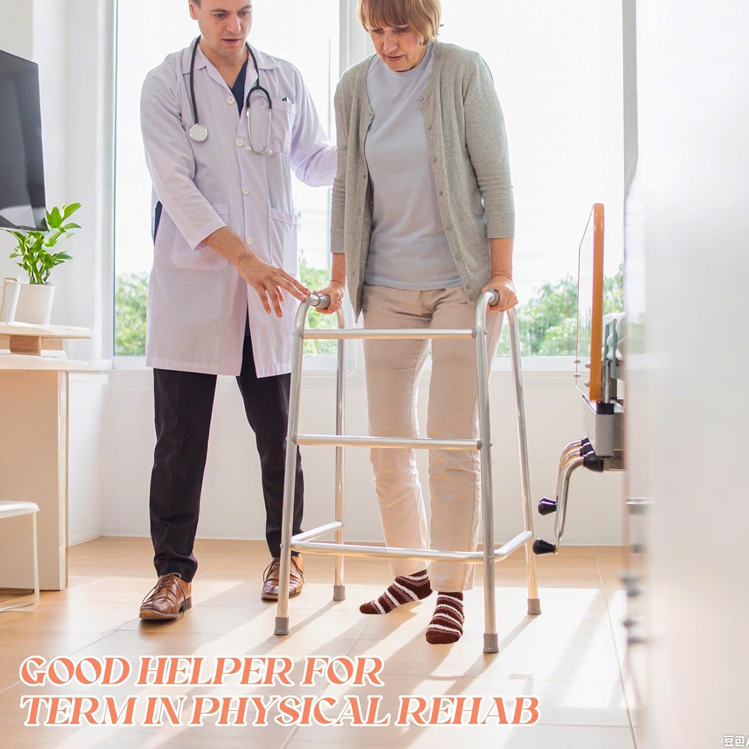 Ramede 6 Pairs Non Slip Fuzzy Socks with Grips Winter Sleep Anti Slip Socks Hospital Soft Sock for Woman Adult Gift - Image 2