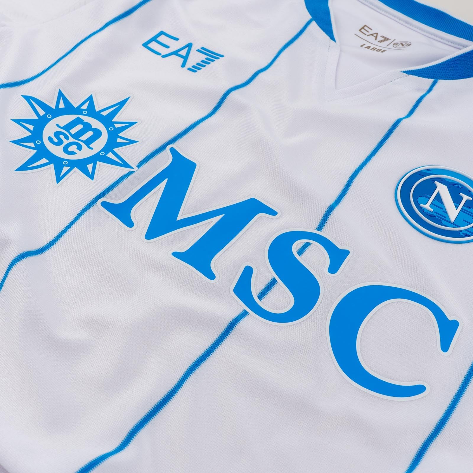 SSC Napoli Maglia Gara Away Authentic Bianca 2026/2027, Prodotto Ufficiale