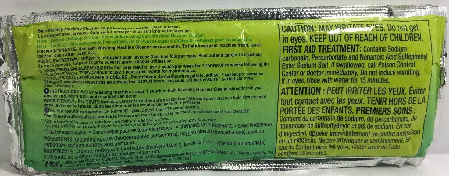 Gain Washing Machine Cleaner, 4 Count : Health & Household