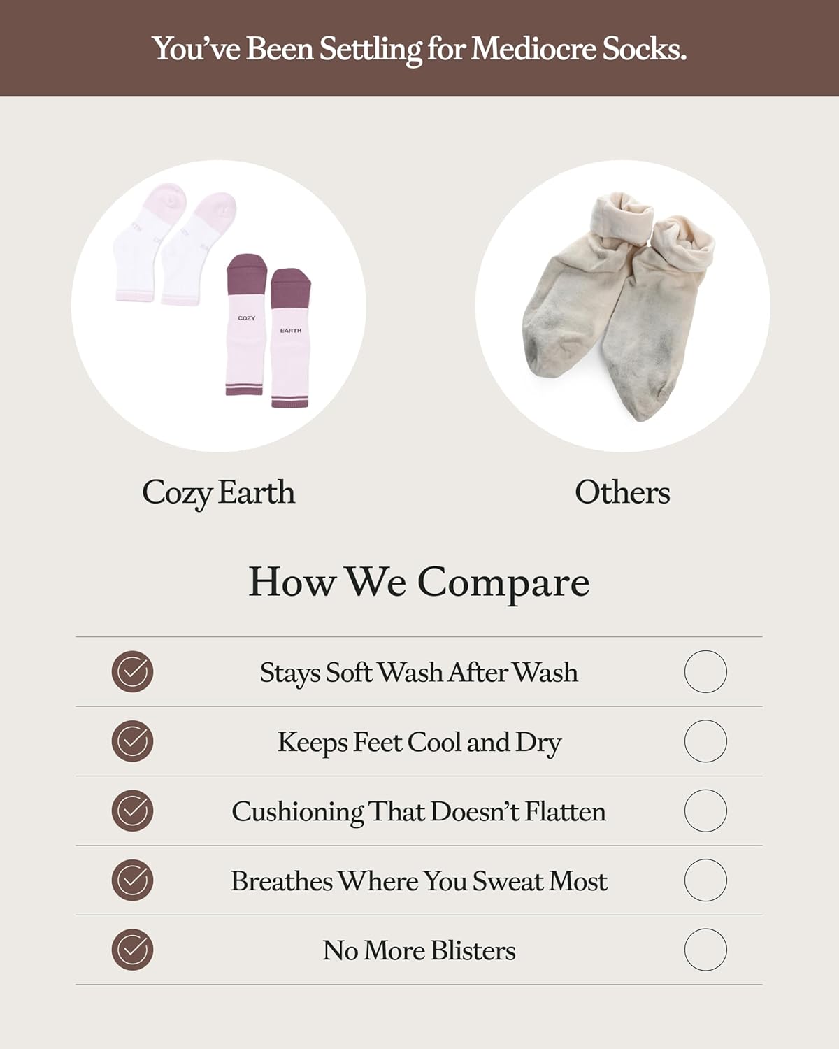 Cozy Earth Essential Quarter Socks for Women and Men – Soft Mercerized Cotton Crew Socks 2-Pack Set – Heel & Arch Support - Image 7