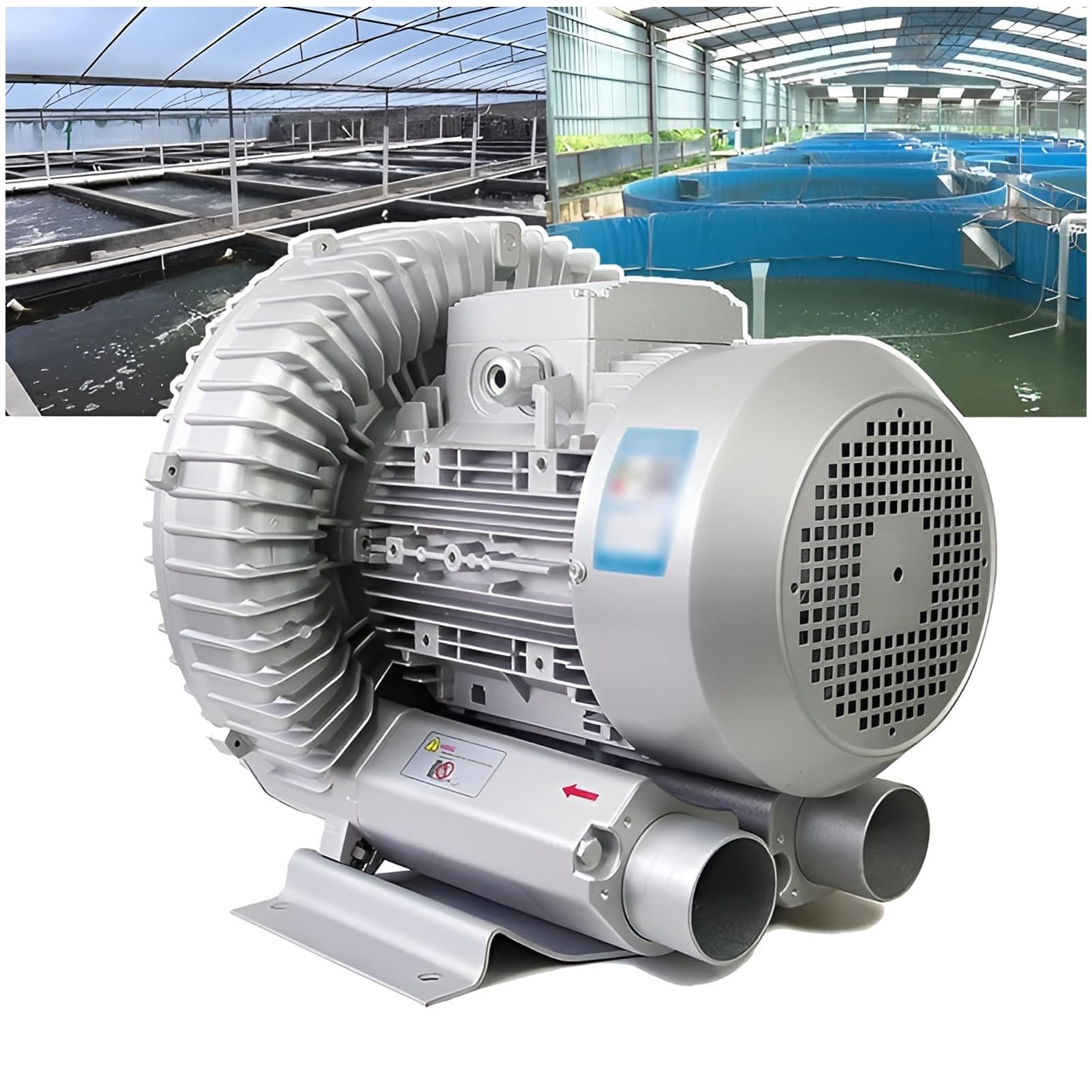 Soplador regenerativo, Soplador de Vortex de Alta presión monofásico de 220V 50Hz, Soplador de Anillo para Estanque de Peces, para soplado de Aire,110V-180W
