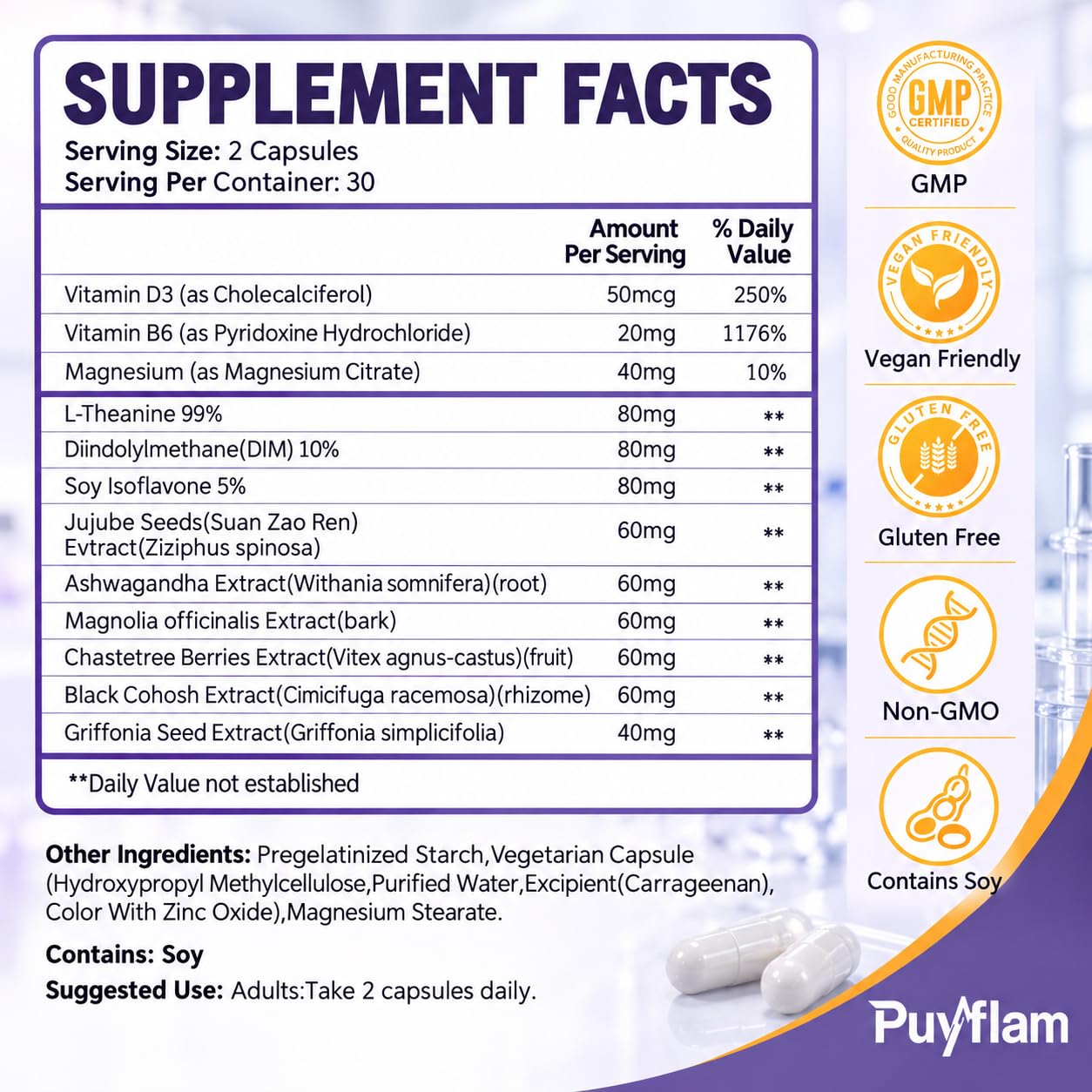 Menopause Supplements for Women,12 in 1 Complex Menopause Support, 60 Caps — Amazon image 6