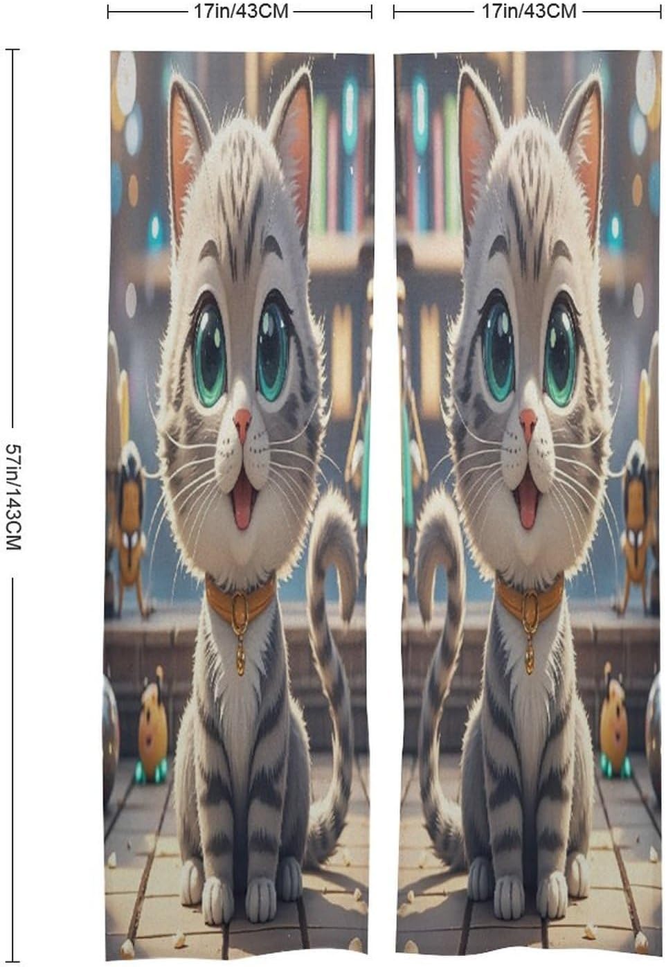 Cute Cartoon Animal Kitten Door Curtain Printed Doorway Noren Japanese Style Doorway Room Divider Curtains for Privacy Partition Divider Kitchen Home Decorations Wall Hanging
