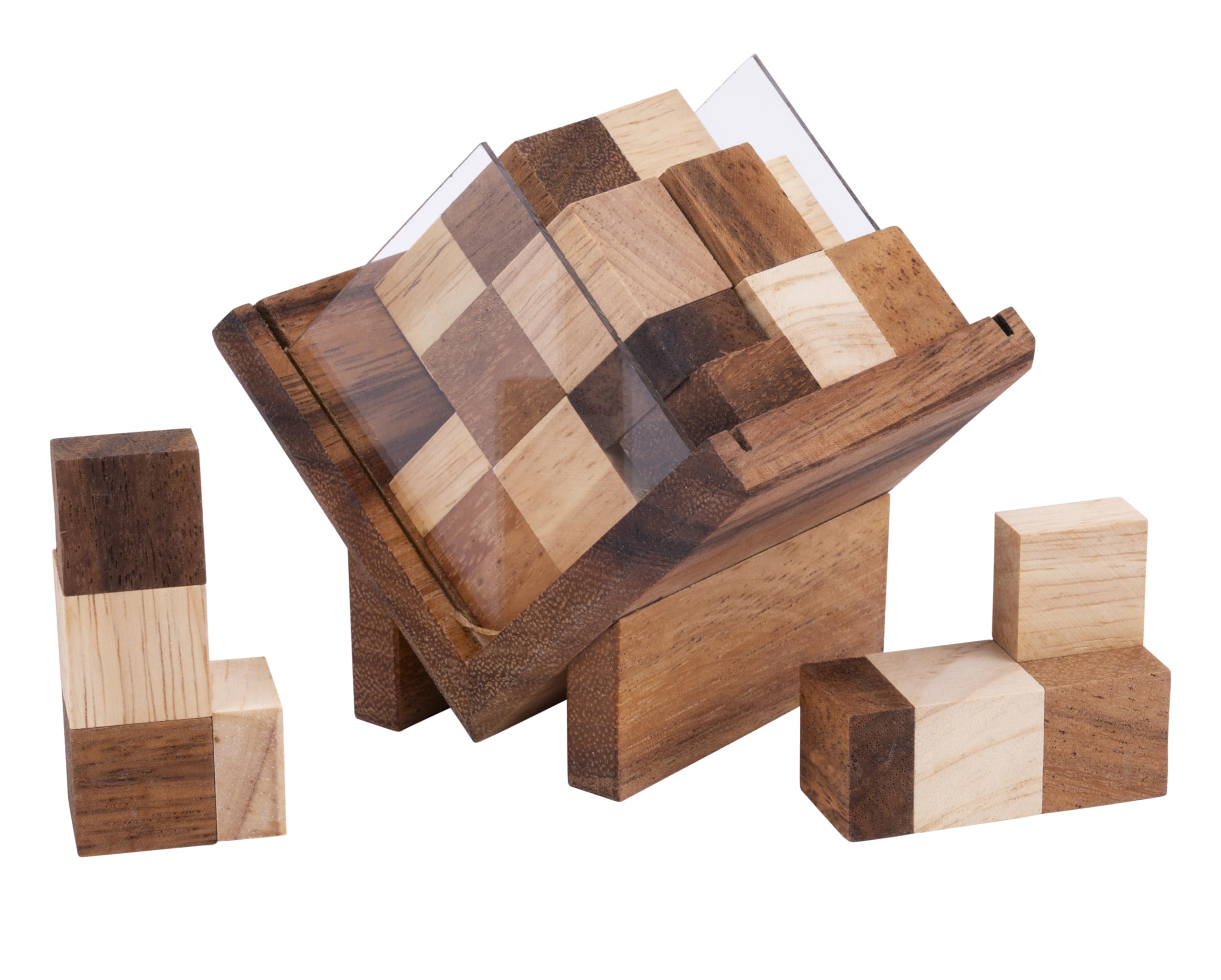 Engelhart - 340390- Cube in box - Difficult wooden puzzle - 9 pieces - solution in game - 1 player, Medium - Image 4
