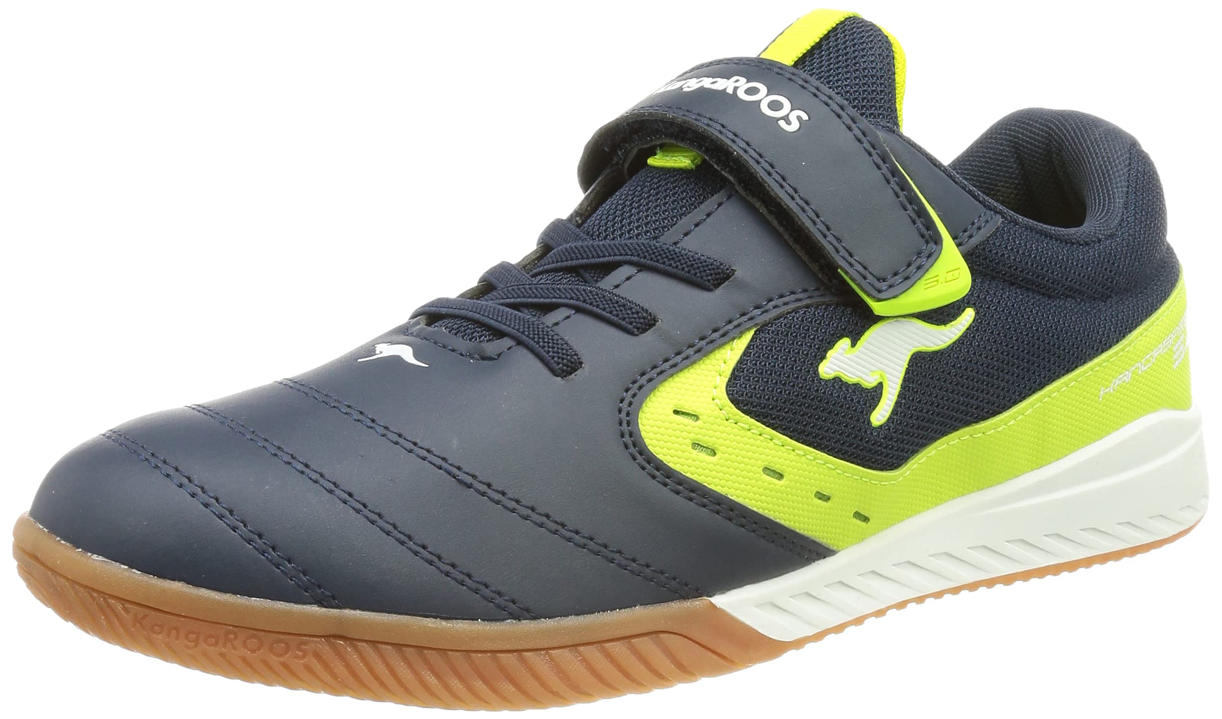 KangaROOS Unisex K5-Court EV Sneaker, Dk Navy Lime, 5 UK