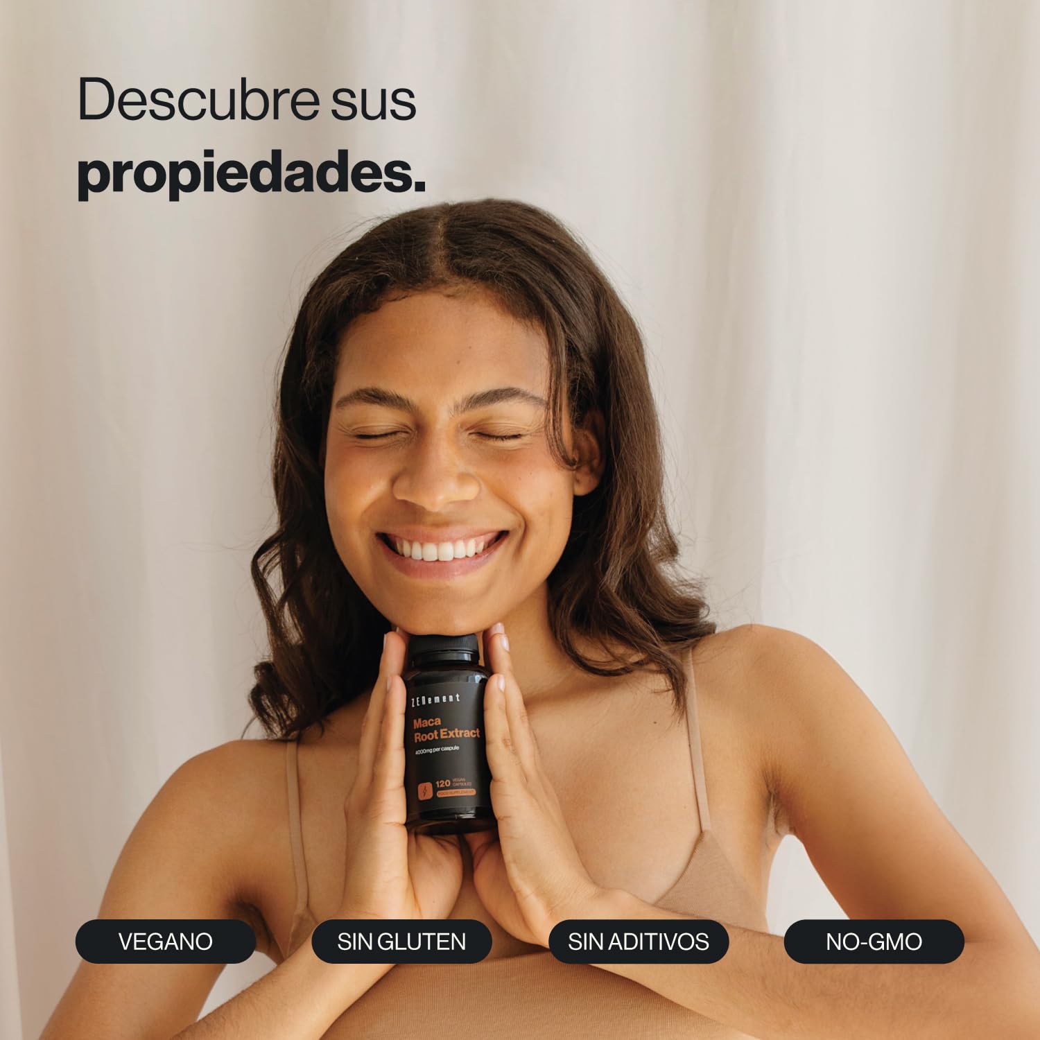 Maca Andina - Extracto de Raíz estandarizado en Macaenos y Macamidas - 4000 mg de Planta Entera por Cápsula - Para Hombres y Mujeres - 120 Cápsulas Veganas - Suministro Para 4 Meses - Zenement