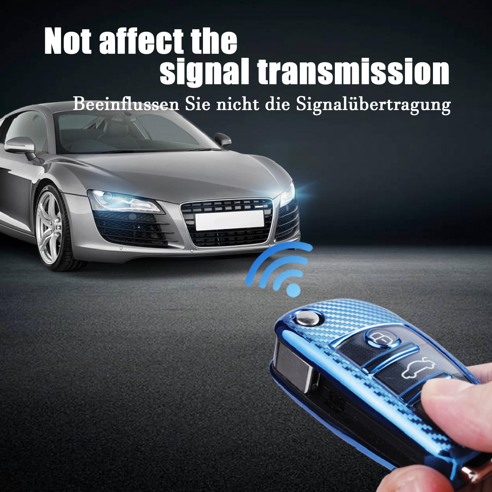 HIBEYO Custodia per Chiave Auto, Adatta per Audi A1 A3 A4