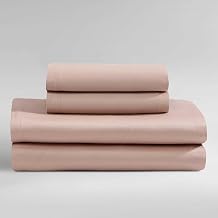 Calvin Klein - Queen Bed Sheets, 100% Organic Cotton Sateen Bedding Set with Deep Pockets, 300-Thread Count Silky Bedding Essentials Organic Earth Clay Pink, Queen