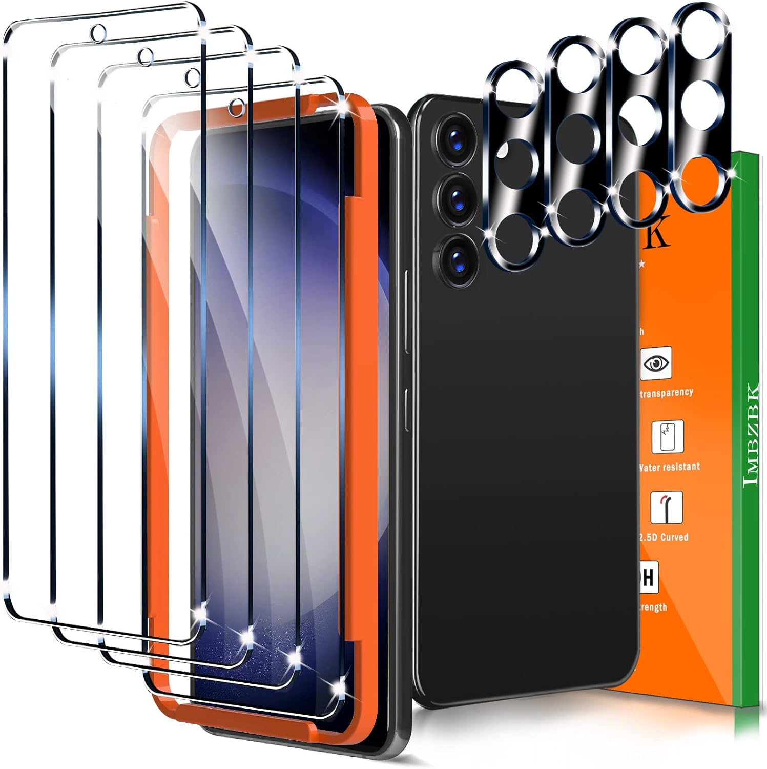 IMBZBK [4+4 Pack] for Samsung Galaxy S23 Screen Protector Tempered