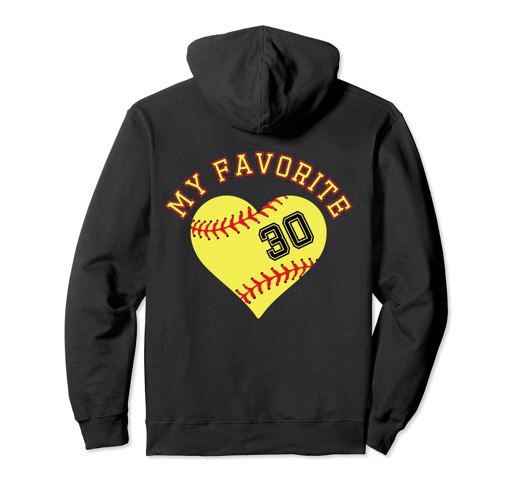 Softball Player 30 Jersey Outfit No #20 Sports Fan Pullover Hoodie, Black - Image 2