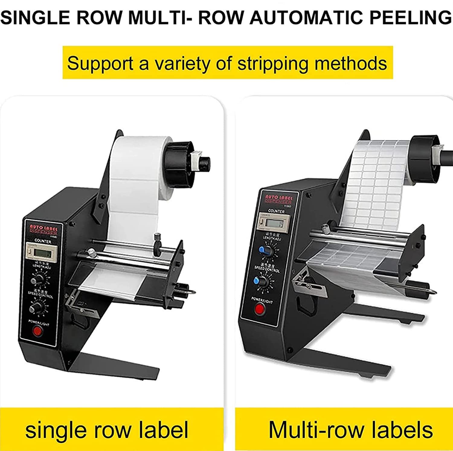Distributore Automatico Etichette Conteggio Automatico Stripper Etichette velocità Regolabile Macchina Separazione Etichette Separatore Nastro Adesivo per Etichette Carta,110v
