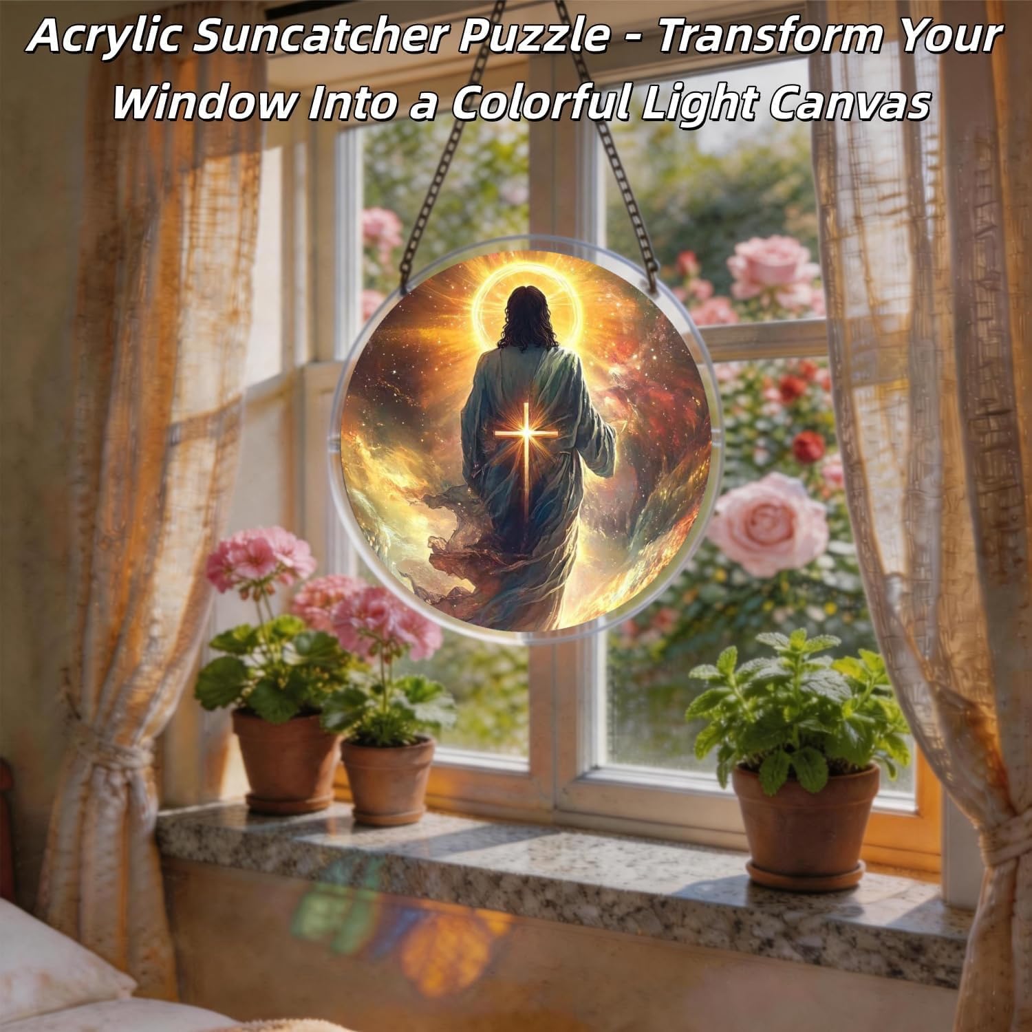 Acrylic Puzzle Suncatcher for Adults, Jigsaw Puzzle with Irregular Pieces