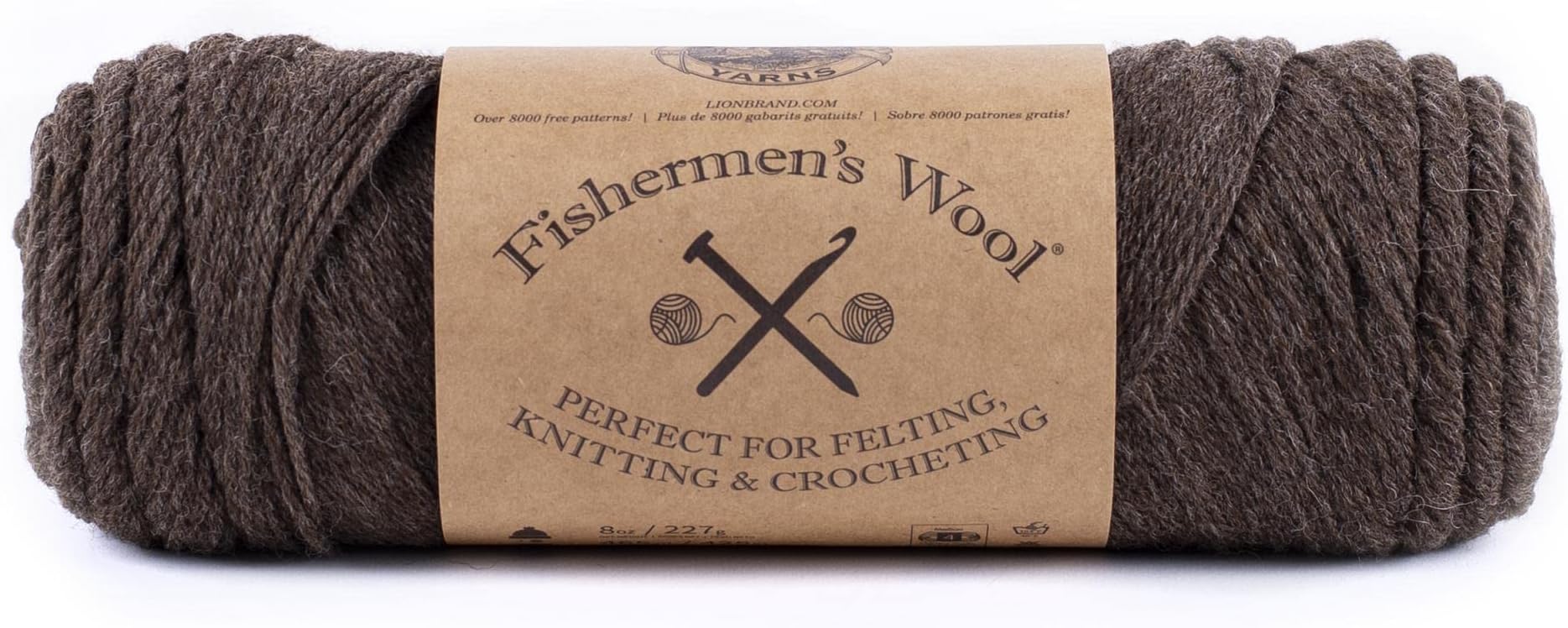 Lion Brand Yarn Company 1-Piece Fishermen's Wool, Nature's Brown