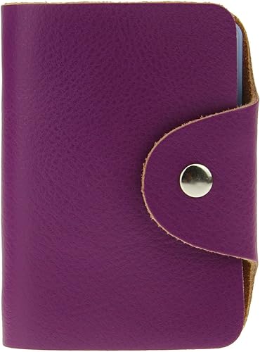 Starsource 26 tarjetas de identificación de cuero titular de la tarjeta de crédito corto monedero