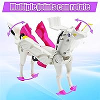 Vista 3 de Juguete de auto de unicornio transformador de colisión, 2 autos magnéticos que se transforman en unicornio, juguetes para niños pequeños, divertido