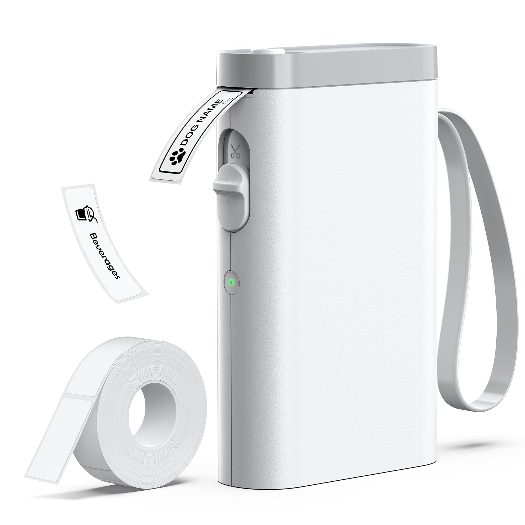 TYPONOS P21 Label Maker Machine with Tape, Bluetooth Label Printer Thermal Mini Label Makers with Built-in Cutter and Multiple Templates, Portable