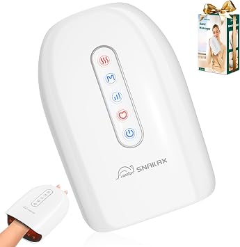 Snailax 2026 Upgraded Cordless Hand Massager with Heat and Compression, 6 Levels Finger Palm Wrist Massager for Arthritis, Carpal Tunnel - Rechargeable Hand Massage Tool