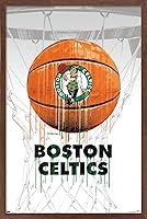 Vista 18 de Trends International NBA Boston Celtics - Póster de pared Drip Ball 20, 14.725 x 22.375 pulgadas, versión enmarcada de madera de granero