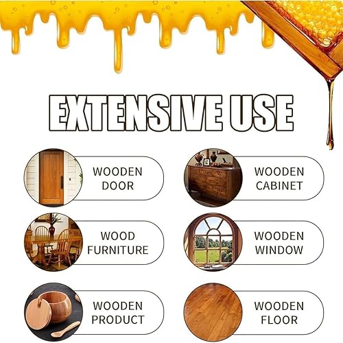 Miniatura 6 de Pulverizador de cera de abejas natural, cera de abeja, limpiador de pisos de madera multiusos y pulidor para muebles, pisos, mesas, 4.1 fl oz