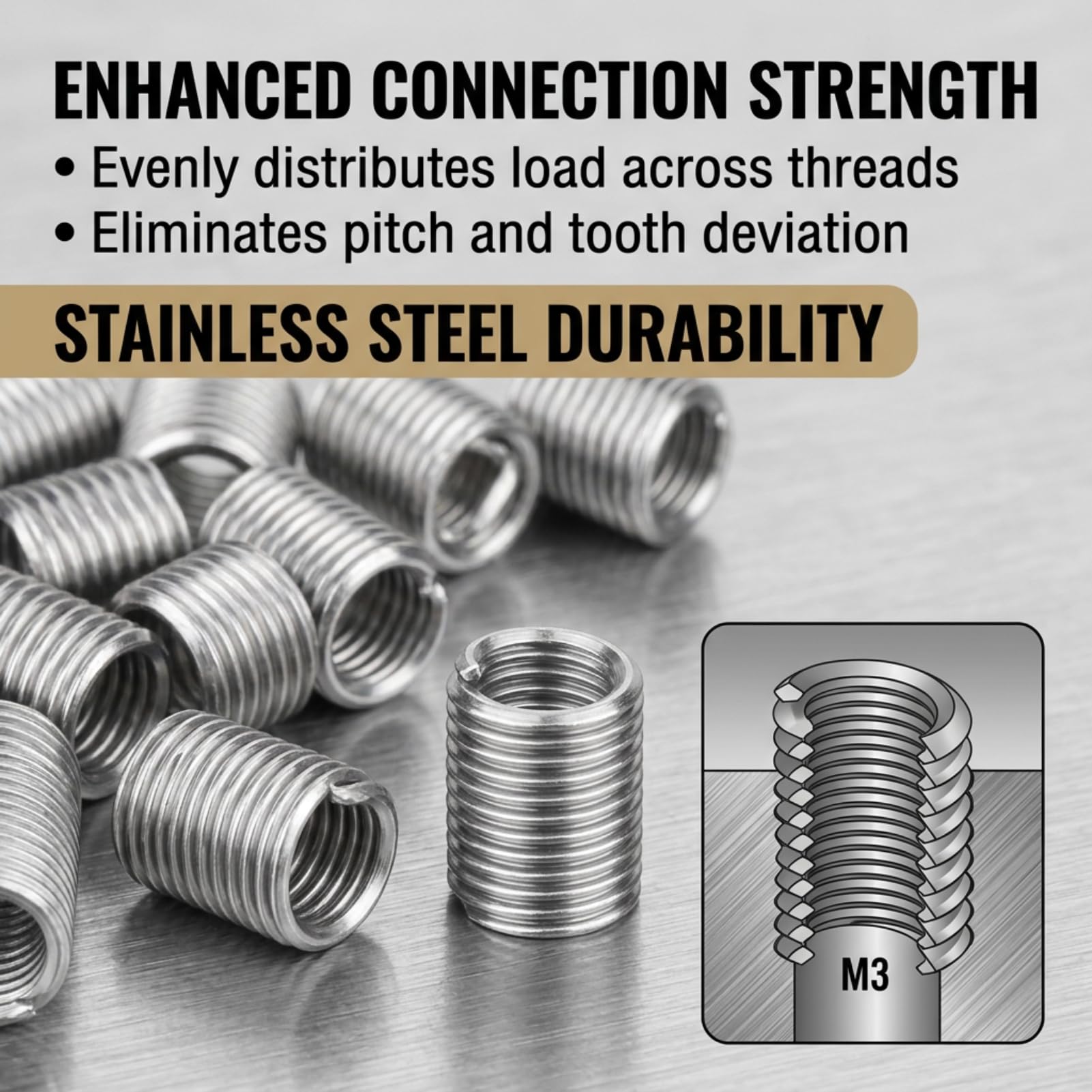 M3 Helicoil Thread Repair Kit - Restore Damaged Threads -4