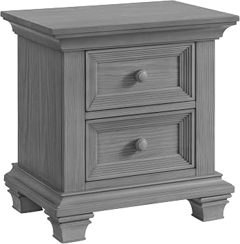 Oxford Baby Weston 2-Drawer Nightstand, Dusk Gray