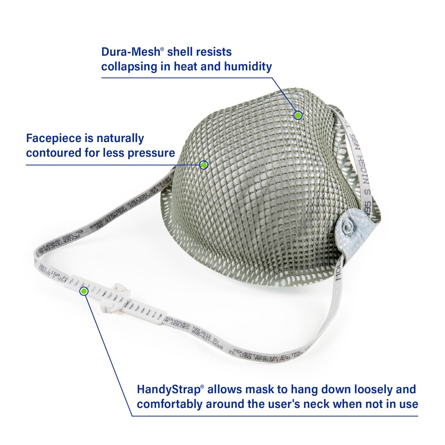 Moldex 2601N95 HandyStrap® Disposable Particulate Respirator, Size Small, NIOSH Approved