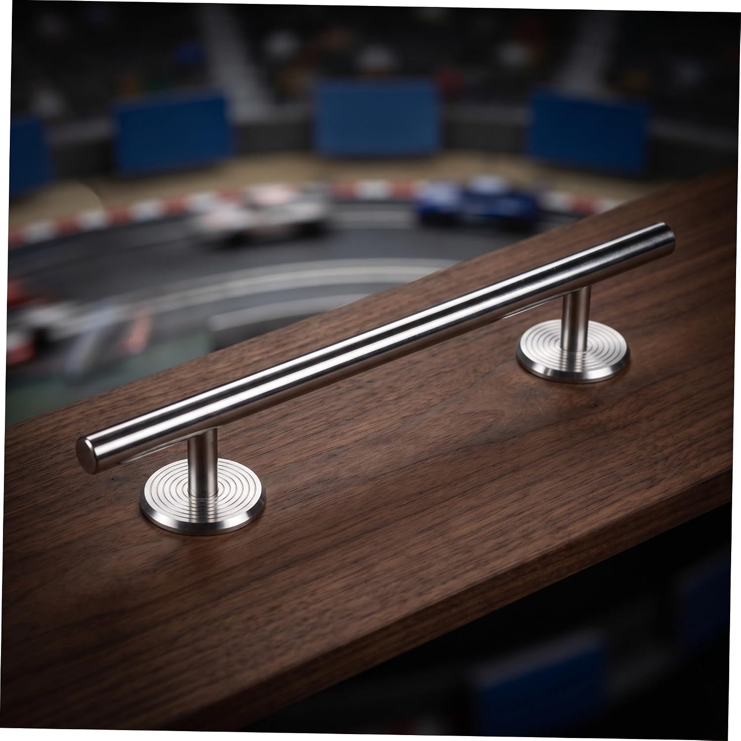 LIFKOME Finger Skate Round Grind Rail, Stainless Steel Desk Obstacle