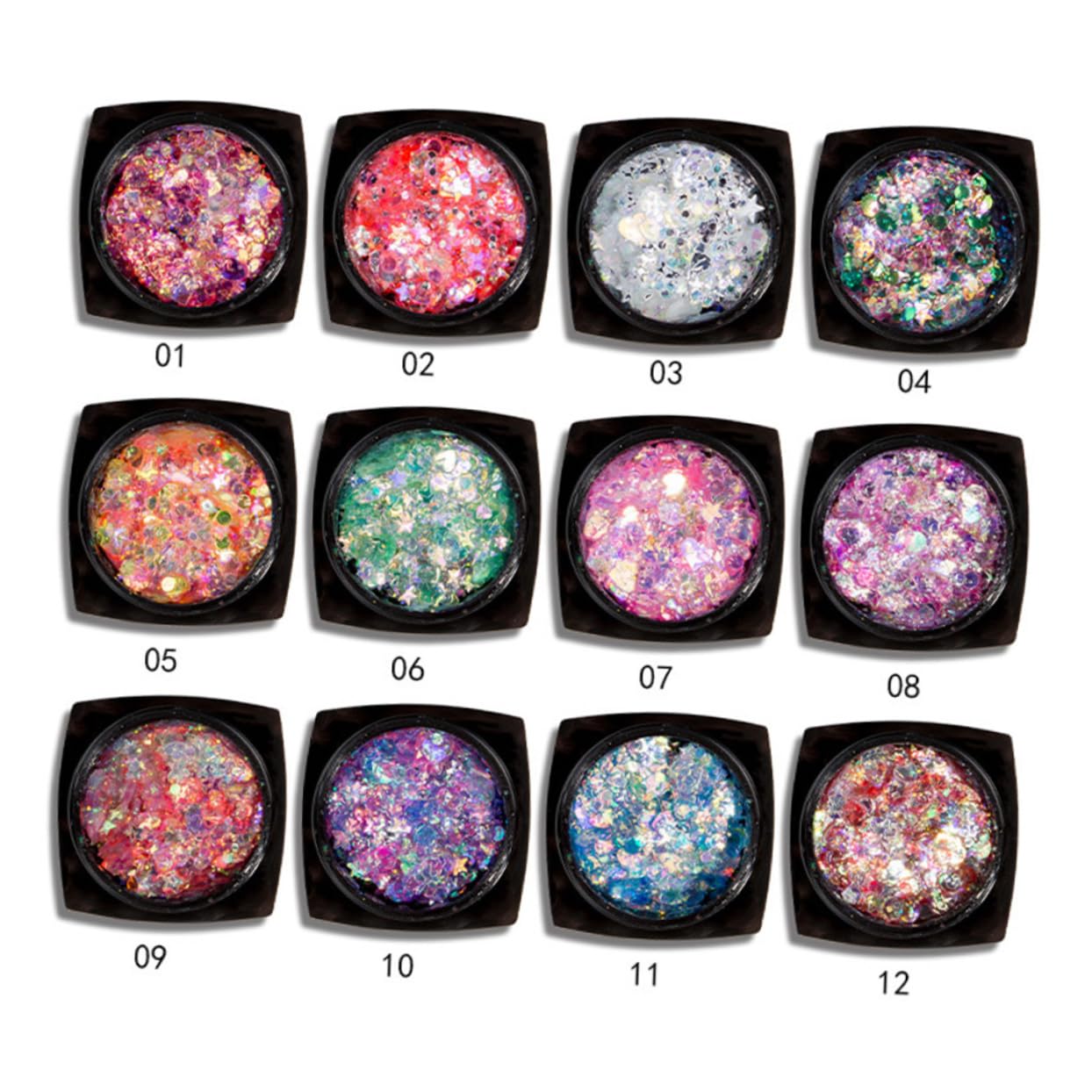 Angoily Set Da 2 Pezzi gel per il corpo con paillettes truccarsi gel per il corpo glitterato gel di paillettes per il viso gel di paillettes per il corpo gel di paillettes per il trucco