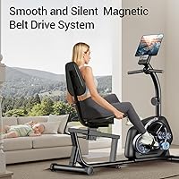Vista 6 de CURSOR FITNESS Recumbent Exercise Bike, Stationary Bikes for Home with Adjustable Seat, 16-Level Magnetic Resistance Recumbent Exercise Bike for