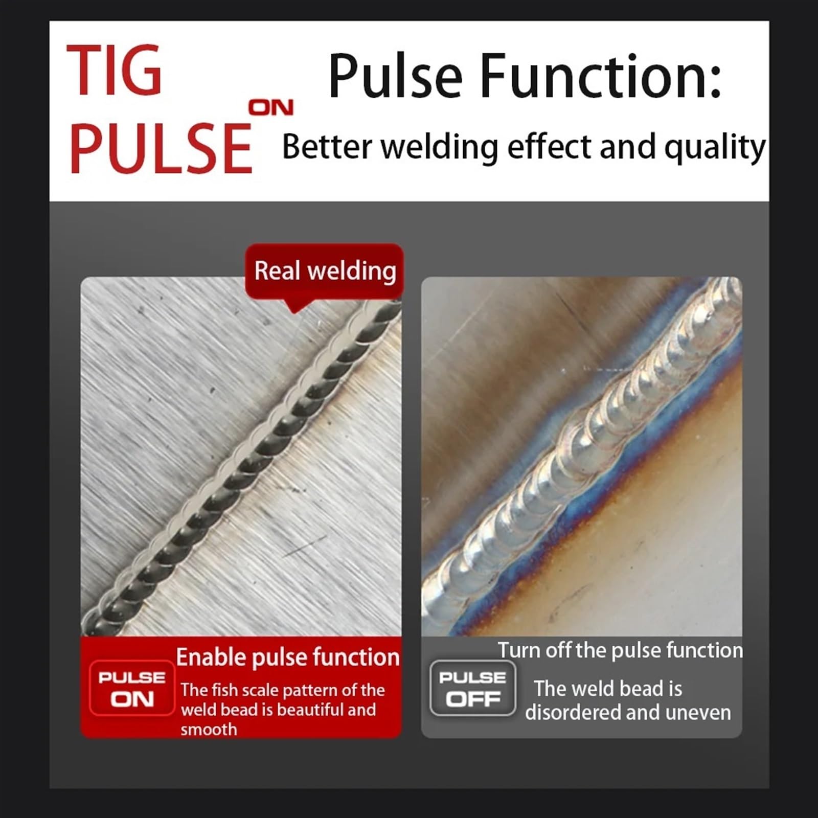 Aluminiowa spawarka TIG ac/dc Pulse 5 w 1 spawarka inwertorowa półautomatyczna spawarka bez gazu