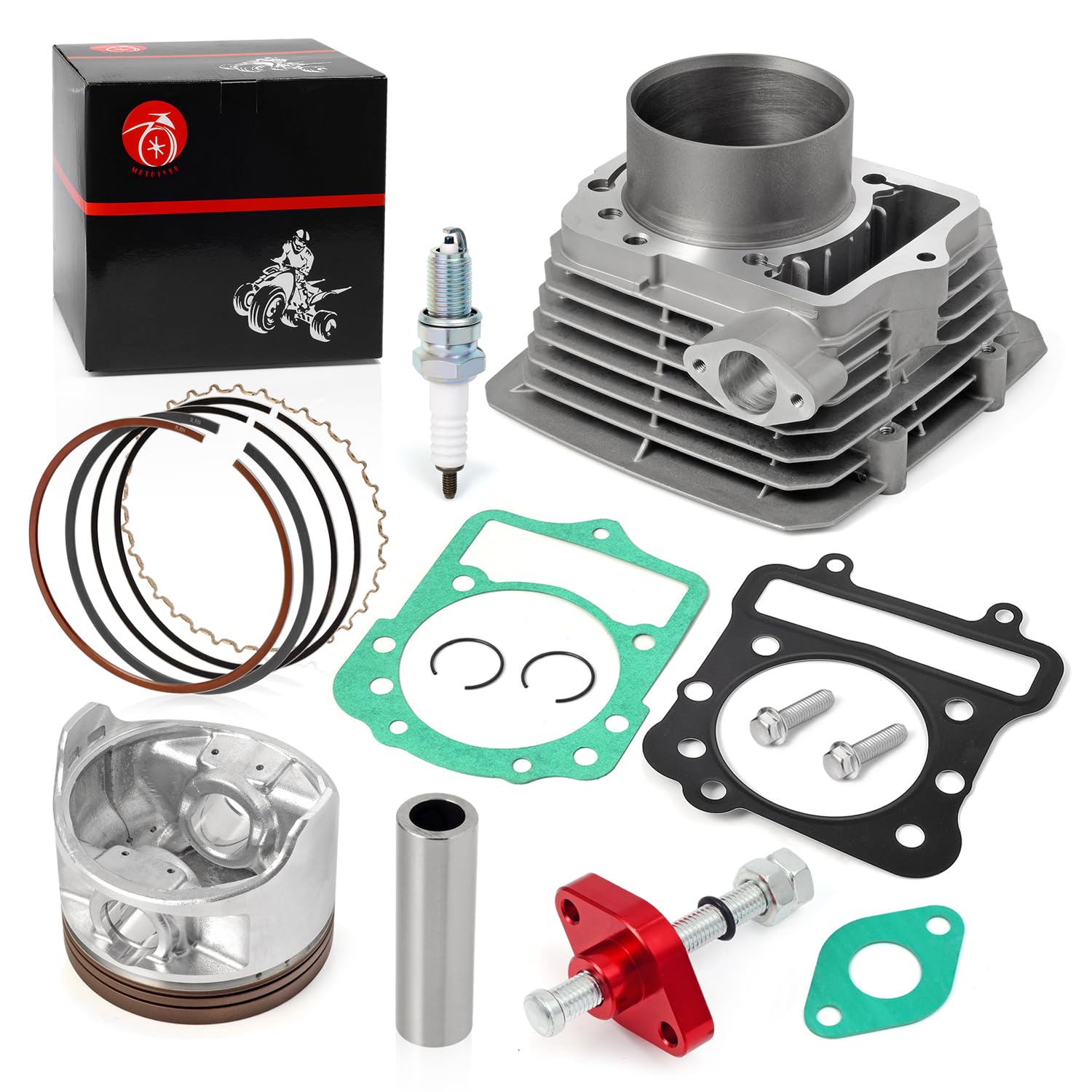 Top End Kit Cylinder Piston + Rings CNC Tensioner For Kawasaki Bayou Lakota Prairie 300 KLF300 KEF300 KVF300 1988-2005 11005-1533
