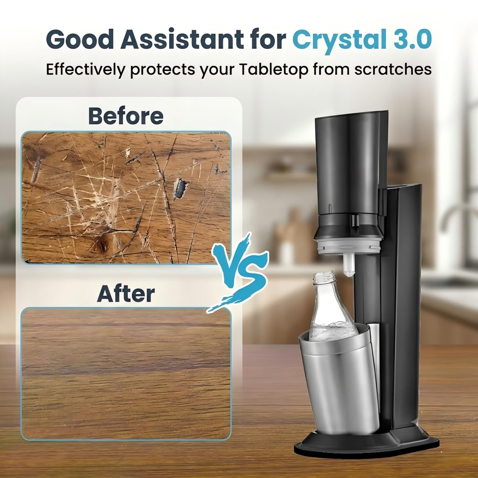 Mata silikonowa kompatybilna z Soda Stream Crystal 3.0, Silikonowa Mata Ociekowa, Podkładka Do Suszenia, Akcesoria Kompatybilne z Soda stream (do Crystal 3.0)