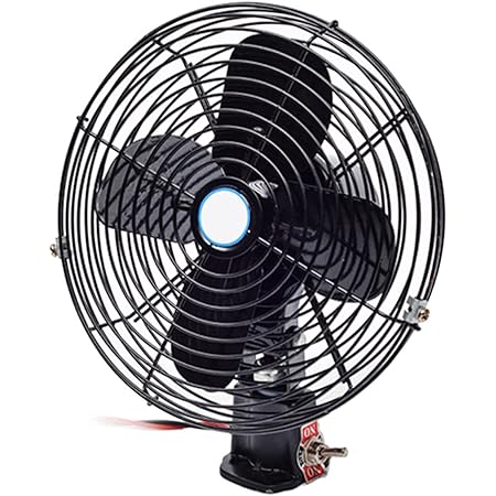 Amazon Co Jp Yuica 車用扇風機 小型 扇風機 レトロ調 自動首振り 静音 角度調整 省エネ 風量2段階 クリップ ビス止め2way取付け Dc12v Dc24v 強力な強風冷却ブロワー 車内換気 ミニ扇風機 車 バイク