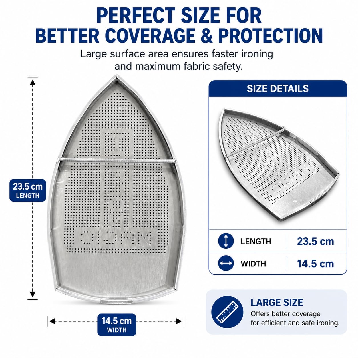 Zenith Pack of 2 Teflon Ironing Shoes - ES-300L Big Size | Fits Silver Star & OW-BOOS ES-300L Steam Irons | Non-Stick Surface for Smooth Gliding | Protects Fabric & Soleplate from Heat & Residue 1