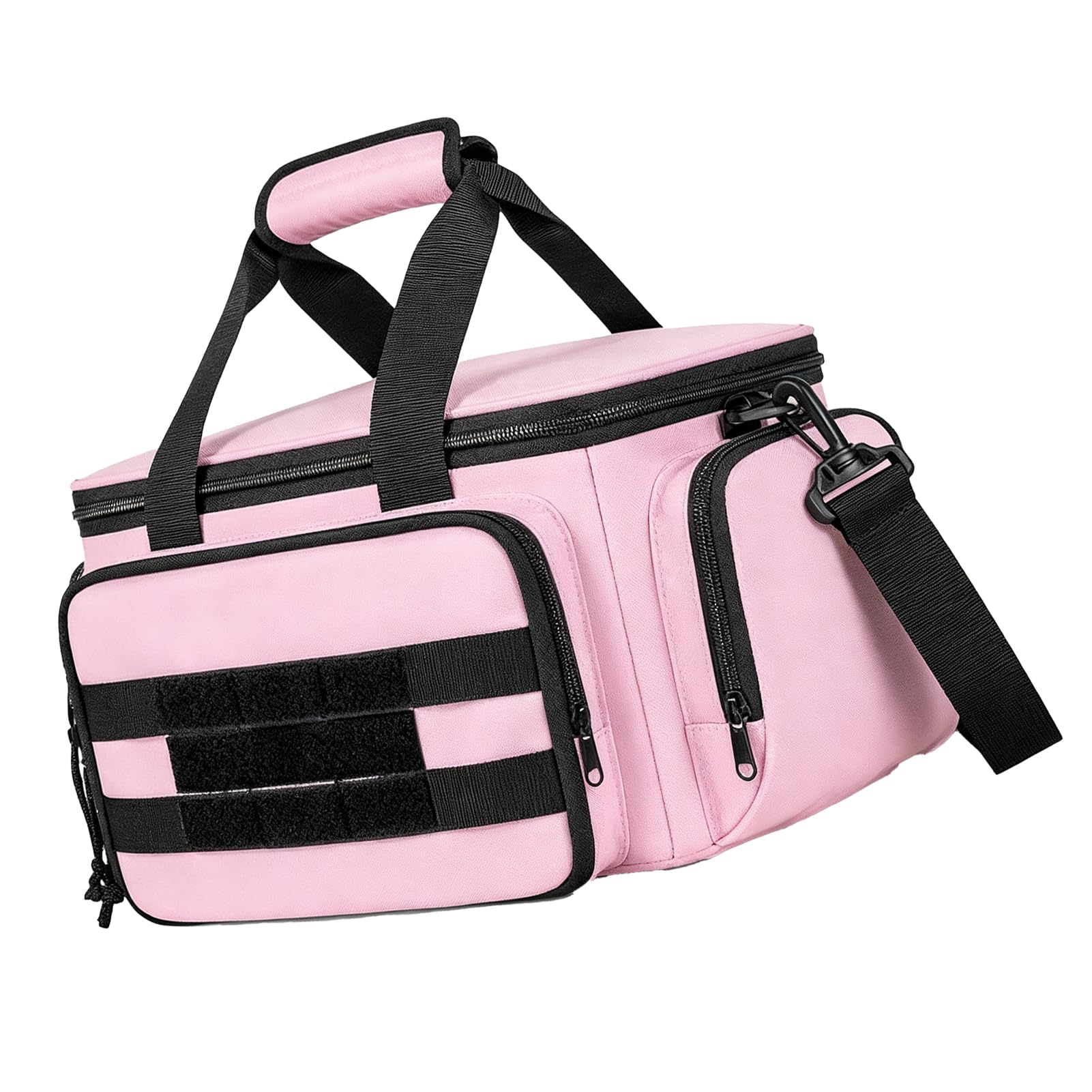 Werkzeug-Tragetasche, 35,6 Cm Nylon-Werkzeugtasche, Organizer mit Großem Fassungsvermögen, Wasserfestem, Hartem, Gepolstertem Griff, Mehreren Taschen, Ideal für Elektriker, Schreiner, (PINK)