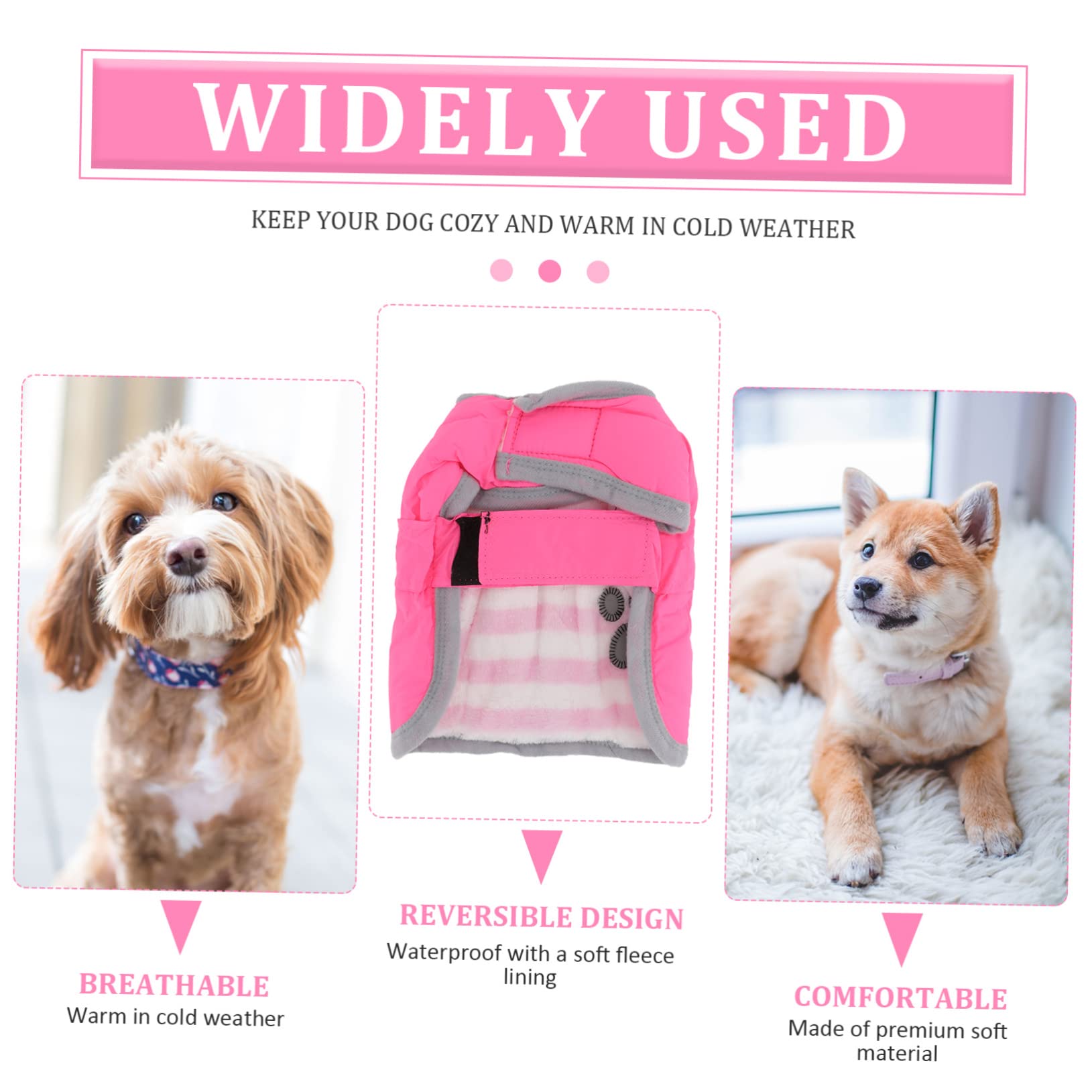 Housoutil 2 Stücke Reflektierende Wärme Hund Mantel Loft Reversible Fleece Weste Für/mittelgroße/große Hunde Größe L Gemütliche