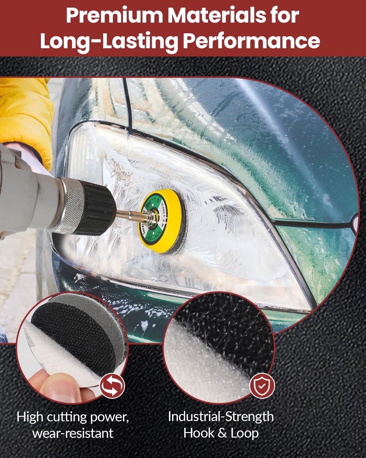Pomsare 120pcs 3inch Sanding Discs with 2 & 3inch Backer Pads and Sanding Sponge Sander for Drill Grinder Rotary Tools Attachment with 1/4" Shanks, SandingPads 80-3000 Grit