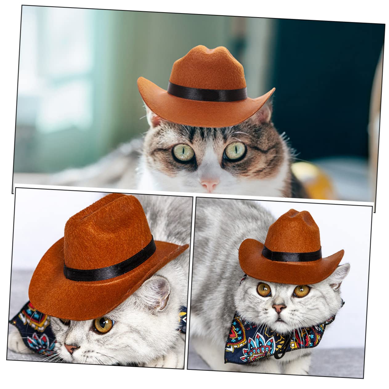 INOOMP 5piezas Sombrero De Perro con Bandana De Gorra Cómoda para Mascotas Accesorio Decorativo para Fiestas y Eventos Especiales