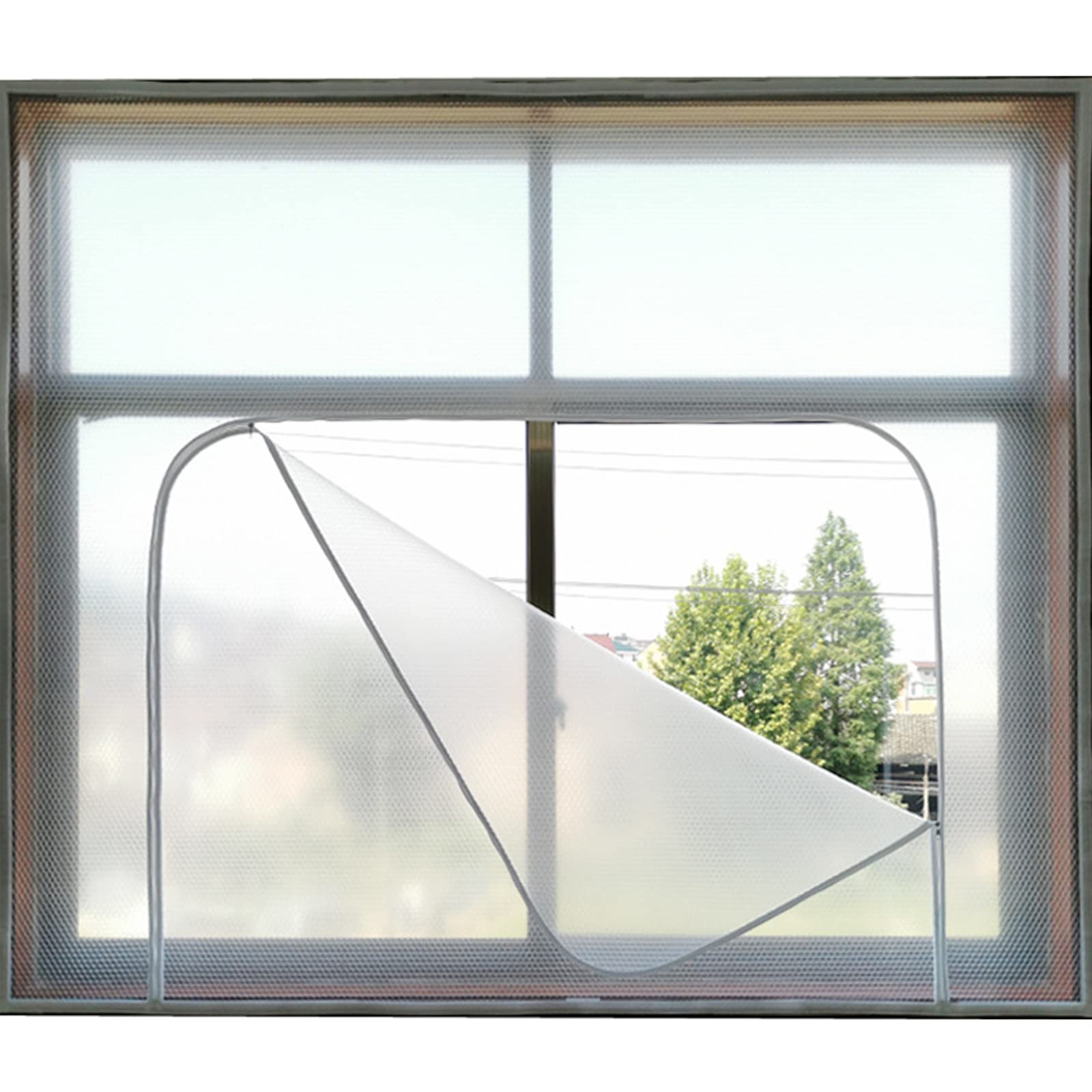 Kit D'isolation De Fenêtre Pour L'hiver,Film Fenetre Isolant,Rideaux Isolant ,Couverture De Fenêtre En Plastique,Protection Contre Le Froid,Isolation Thermique,Largeur X Hauteur (120x200cm