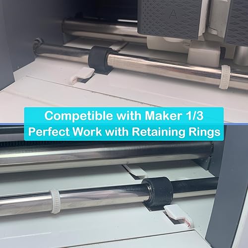 Miniatura 3 de Juego de repuesto de rodillos de goma, gomas guía de alfombrillas, anillos de retención para accesorios de reparación Cricut, kits de reparación