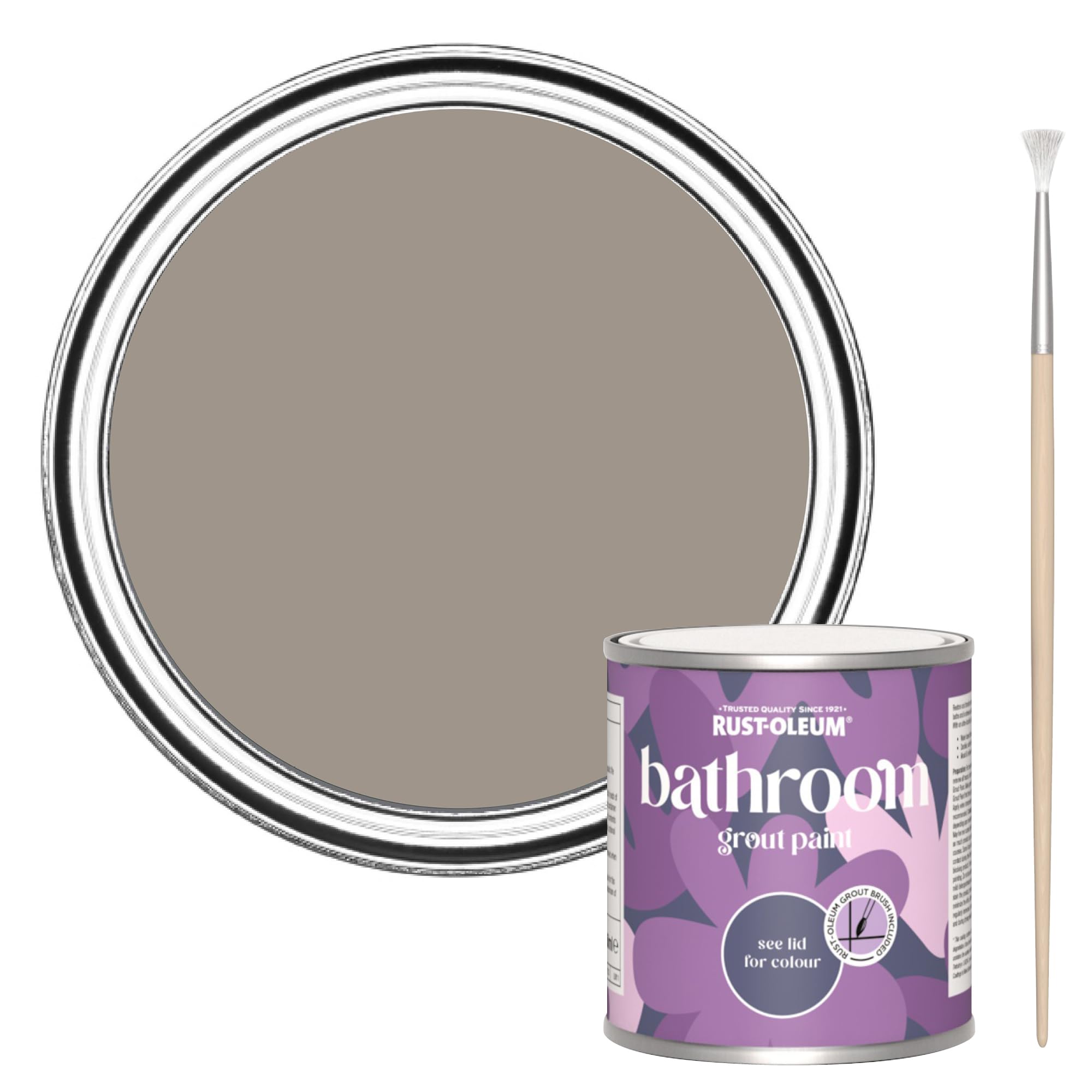 Rust-Oleum Mould-Resistant Brown Bathroom Grout Paint -Whipped Truffle 250ml