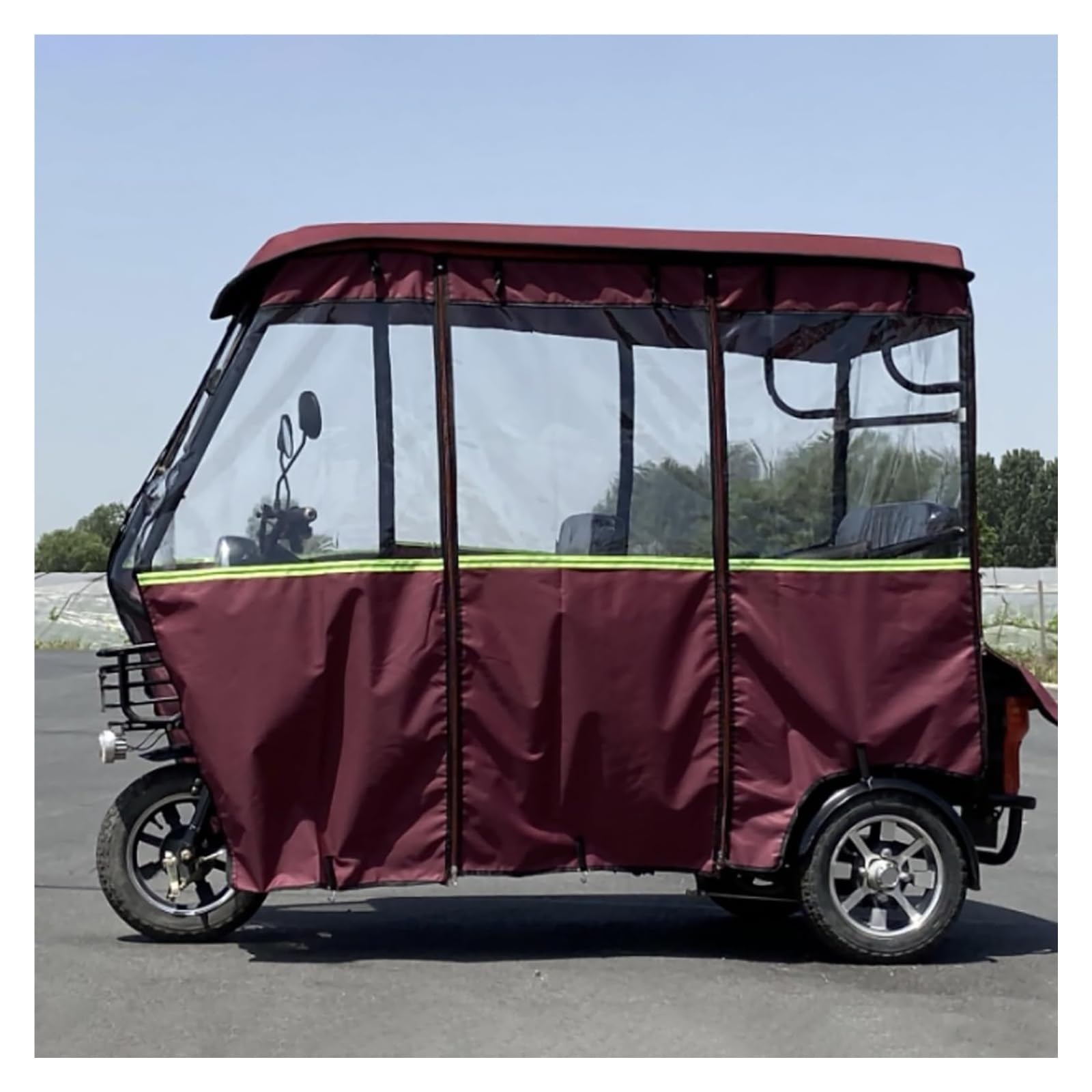 Peleryna przeciwdeszczowa na skuter mobilny Pokrowiec na elektryczny trójkołowiec do hulajnogi mobilnej Wielokolorowy, wiele rozmiarów(Rosso,160 * 80cm/63 * 31")