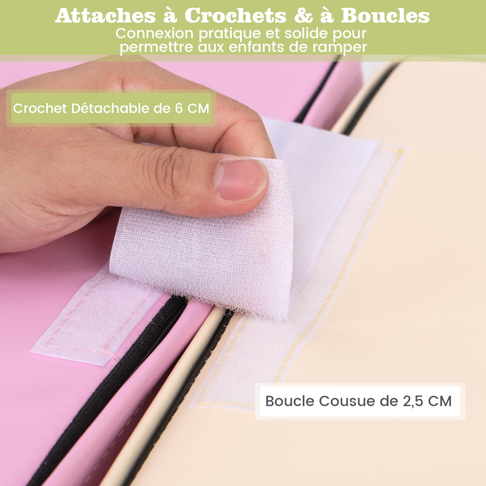COSTWAY 4PCS Parcours Motricité Bébé en Mousse EPE avec Housse en PU, Module Motricité Bébé avec Toboggan & Différentes Formes, Jouets Éducatifs Colorée pour Ramper pour Enfants d'Âge Préscolaire