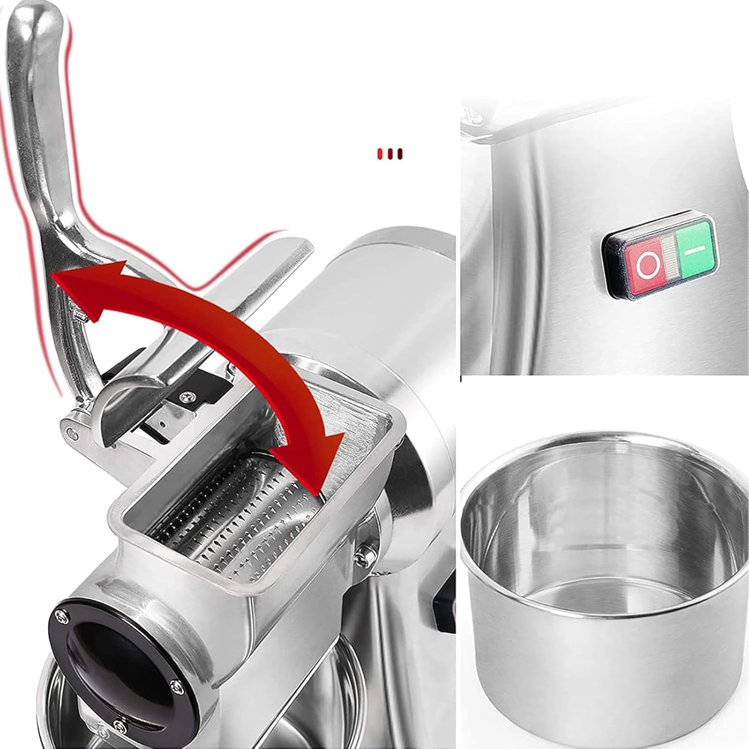 Rotary Cheese Grater with Handle Vegetable Shredder Round Kitchen Slicer Mandoline Grater for Vegetable, Nuts, Chocolate, Chesse