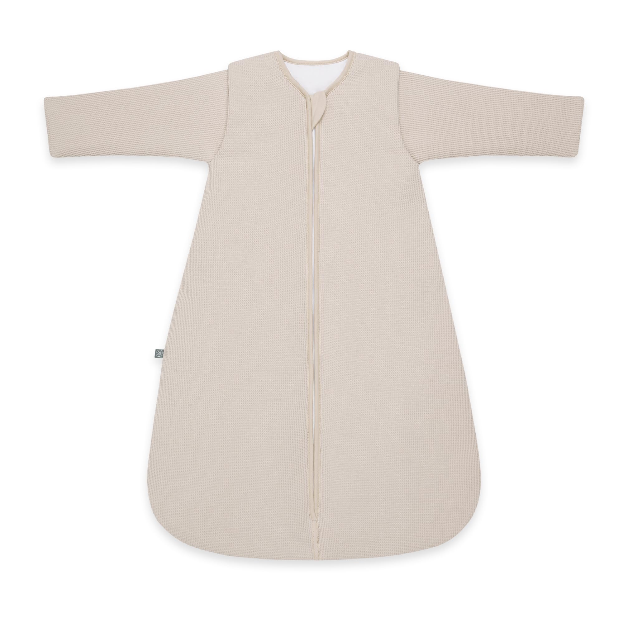 emma & noah Sacco nanna invernale 3,5 TOG, sacco a pelo per neonato, in diversi colori, in cotone biologico, certificato Oeko-TEX, maniche rimovibili, sacco a pelo per neonati (Essential beige, 60 cm)