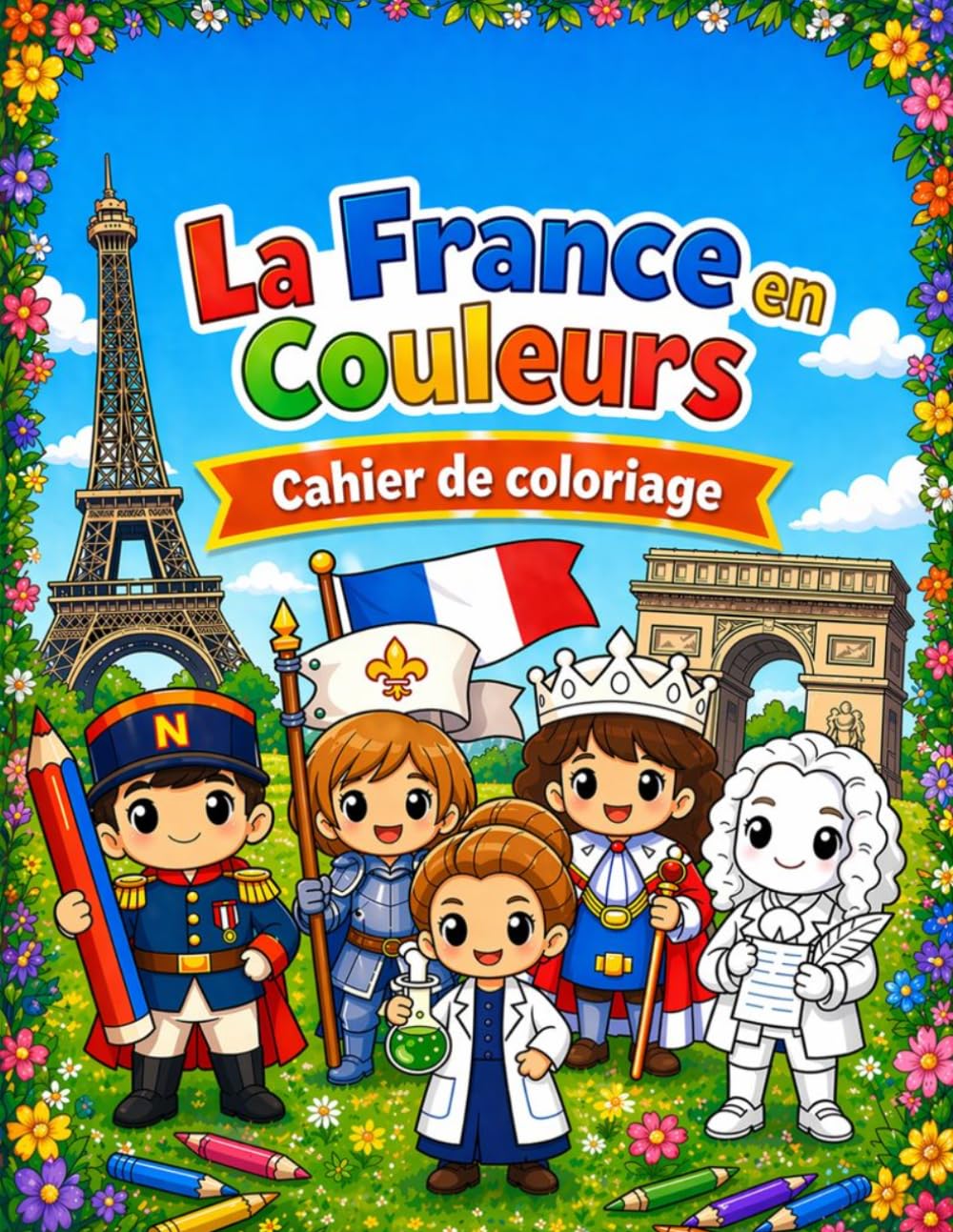 La France en Couleurs: Cahier de coloriage sur les grands personnages de l'Histoire de France