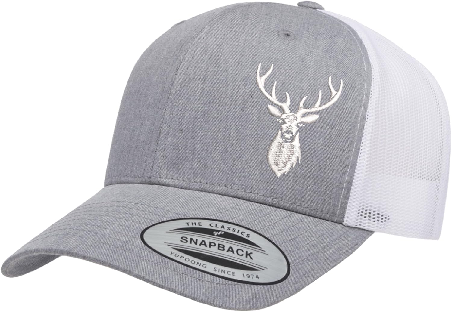 Embroidered Deer Hunting Trucker Hat for Men & Women – Adjustable Mesh Back Snapback Cap, Country Outdoor Hat